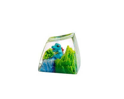 Keycap Totodile Grass Waterfall | Artisan Mechanical Keycap