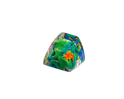 Keycap Octopus Green | Artisan Mechanical Keycap
