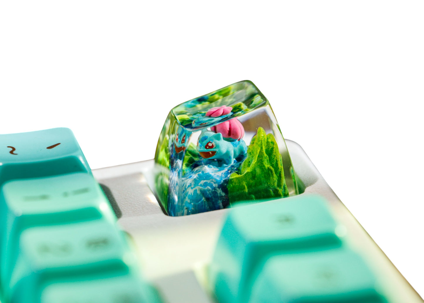 Keycap Bulbasaur Grass Waterfall | Artisan Mechanical Keycap