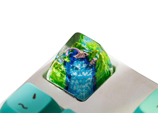 Keycap Mewtwo Grass Waterfall | Artisan Mechanical Keycap