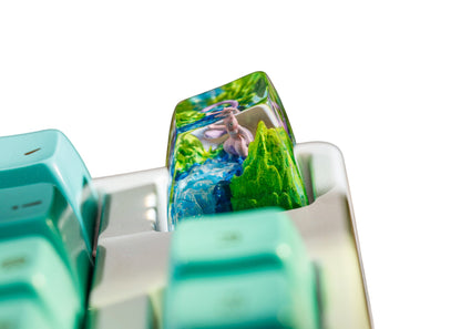 Keycap Mewtwo Grass Waterfall | Artisan Mechanical Keycap