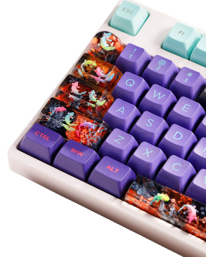 Keycap Nine Horn Fish Orange Black Base 1U