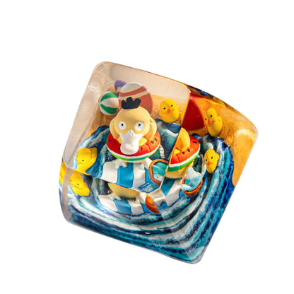 Keycap Psyduck Float New | Artisan Mechanical Keycap