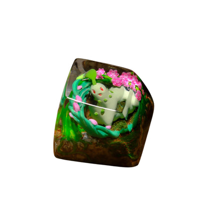 Keycap Chikorita New | Artisan Mechanical Keycap