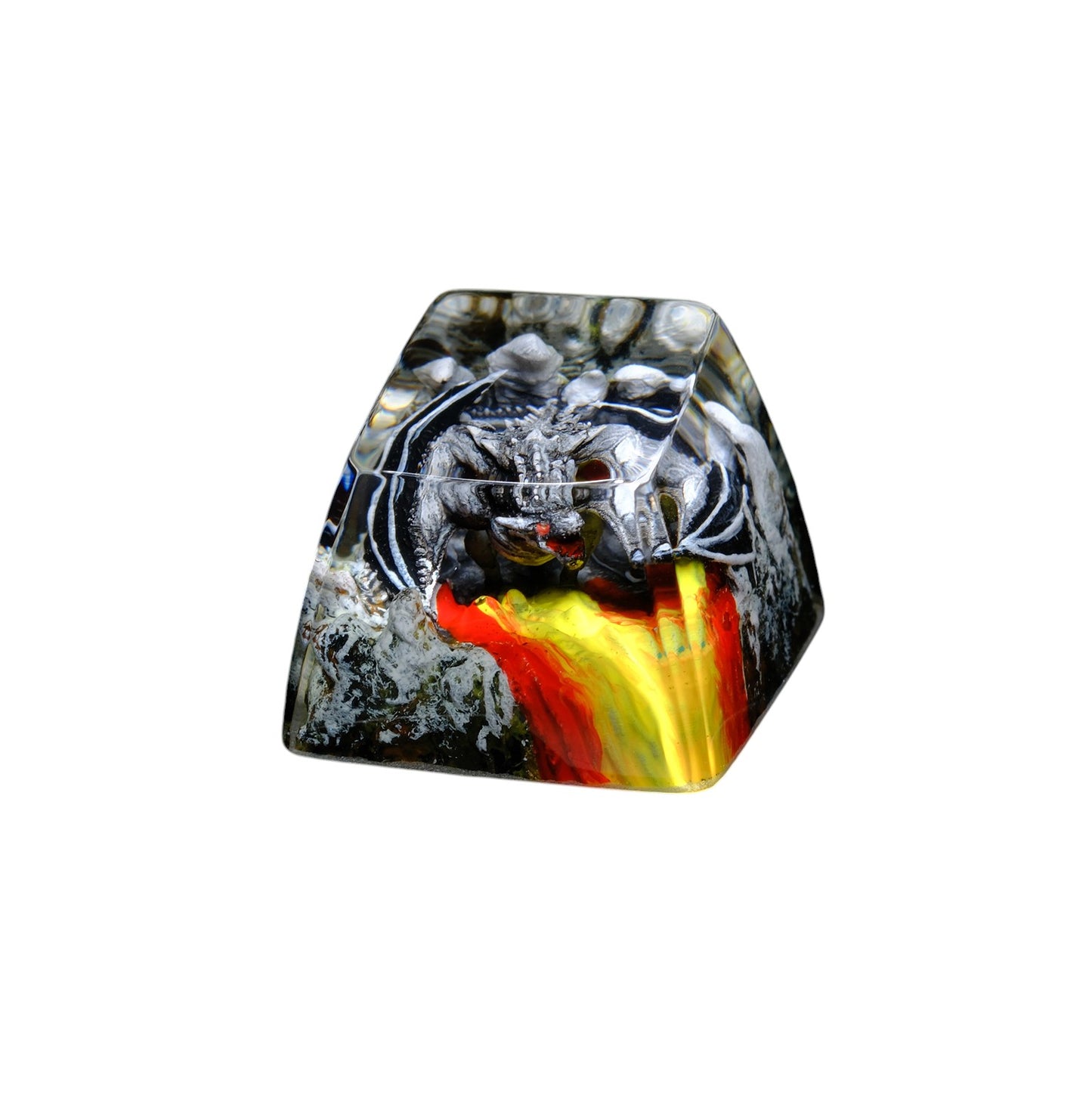 Keycap Gray Dragon Fire Base | Artisan Mechanical Keycap