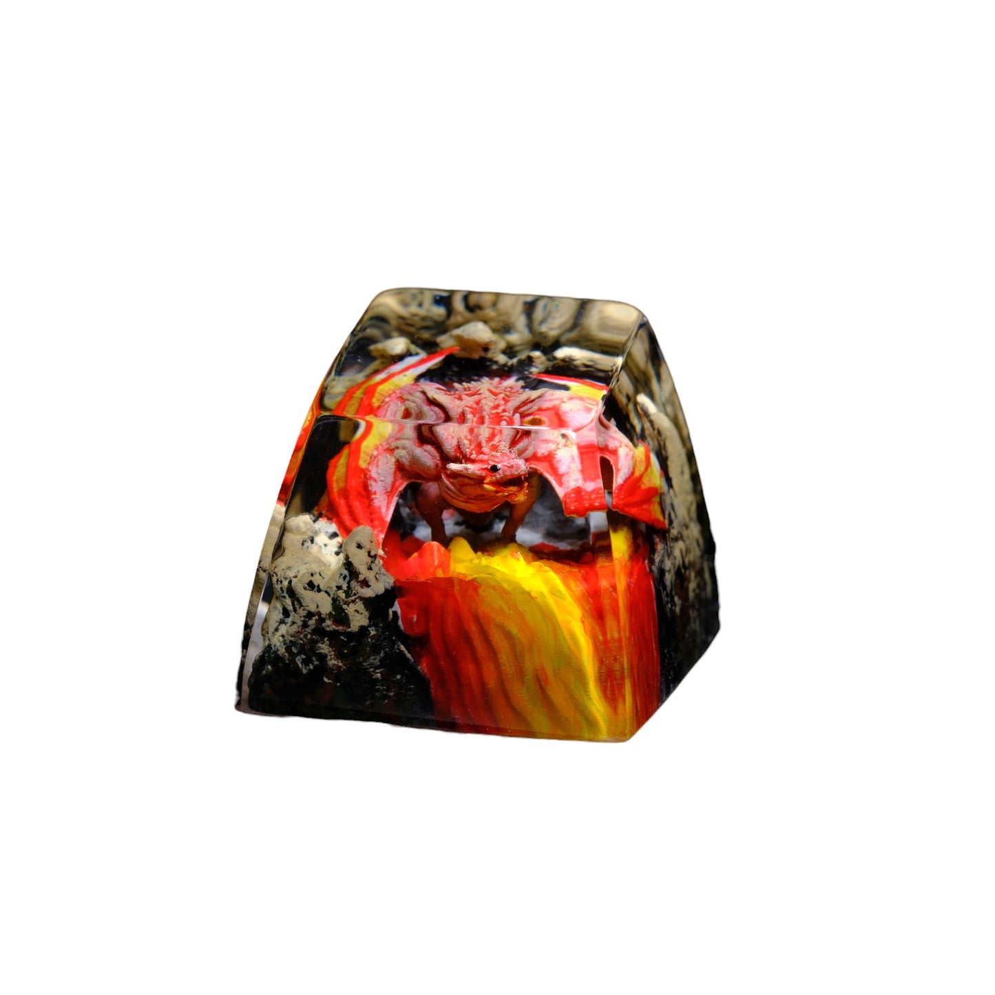 Keycap Red Dragon Fire Base | Artisan Mechanical Keycap