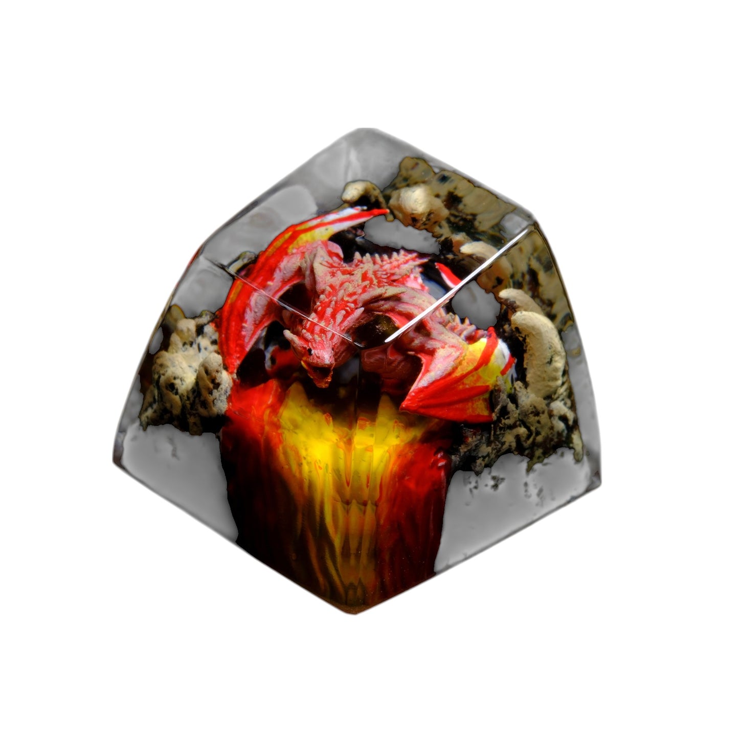 Keycap Red Dragon Fire Base | Artisan Mechanical Keycap