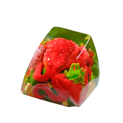 Keycap Octopus Red | Artisan Mechanical Keycap