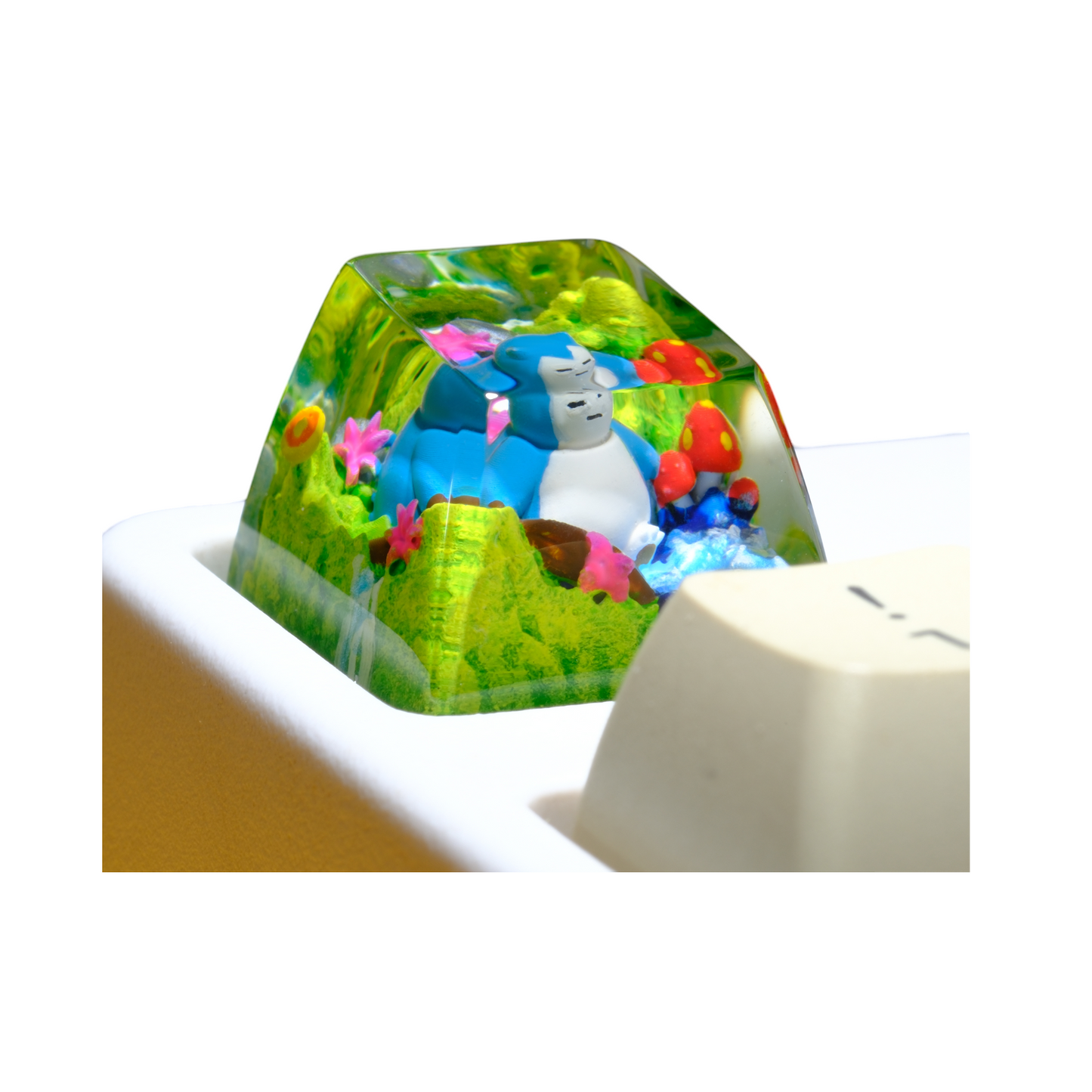Keycap Snorlax Mushroom Flower | Artisan Mechanical Keycap