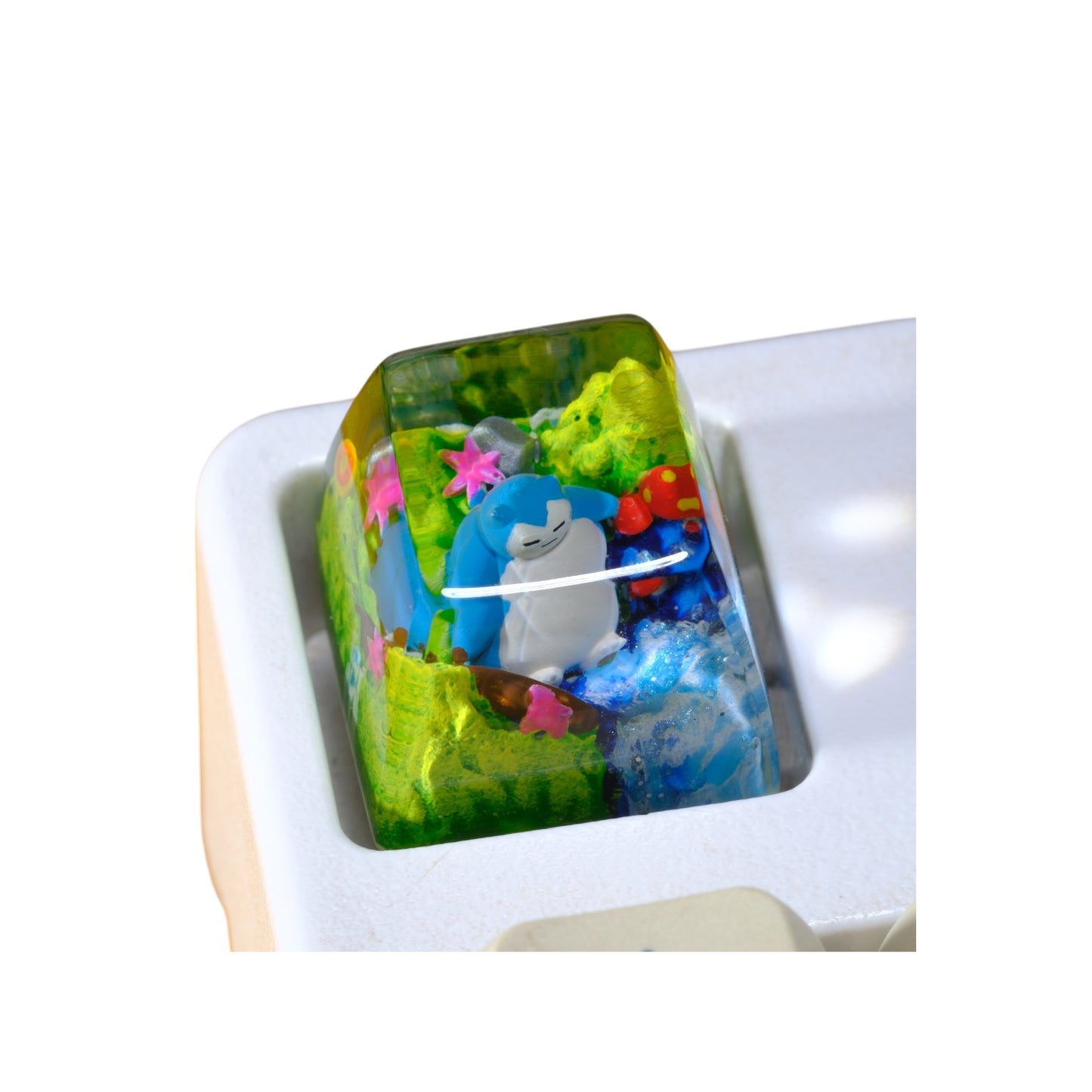 Keycap Snorlax Mushroom Flower | Artisan Mechanical Keycap