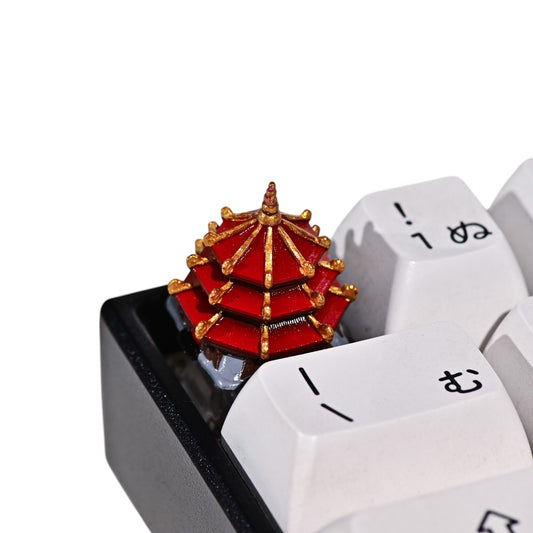 Keycap Red Temple and Pagoda | Artisan Mechanical Keycap