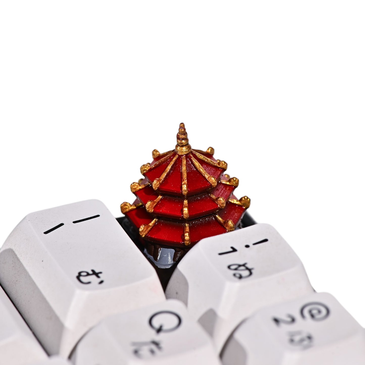 Keycap Red Temple and Pagoda | Artisan Mechanical Keycap