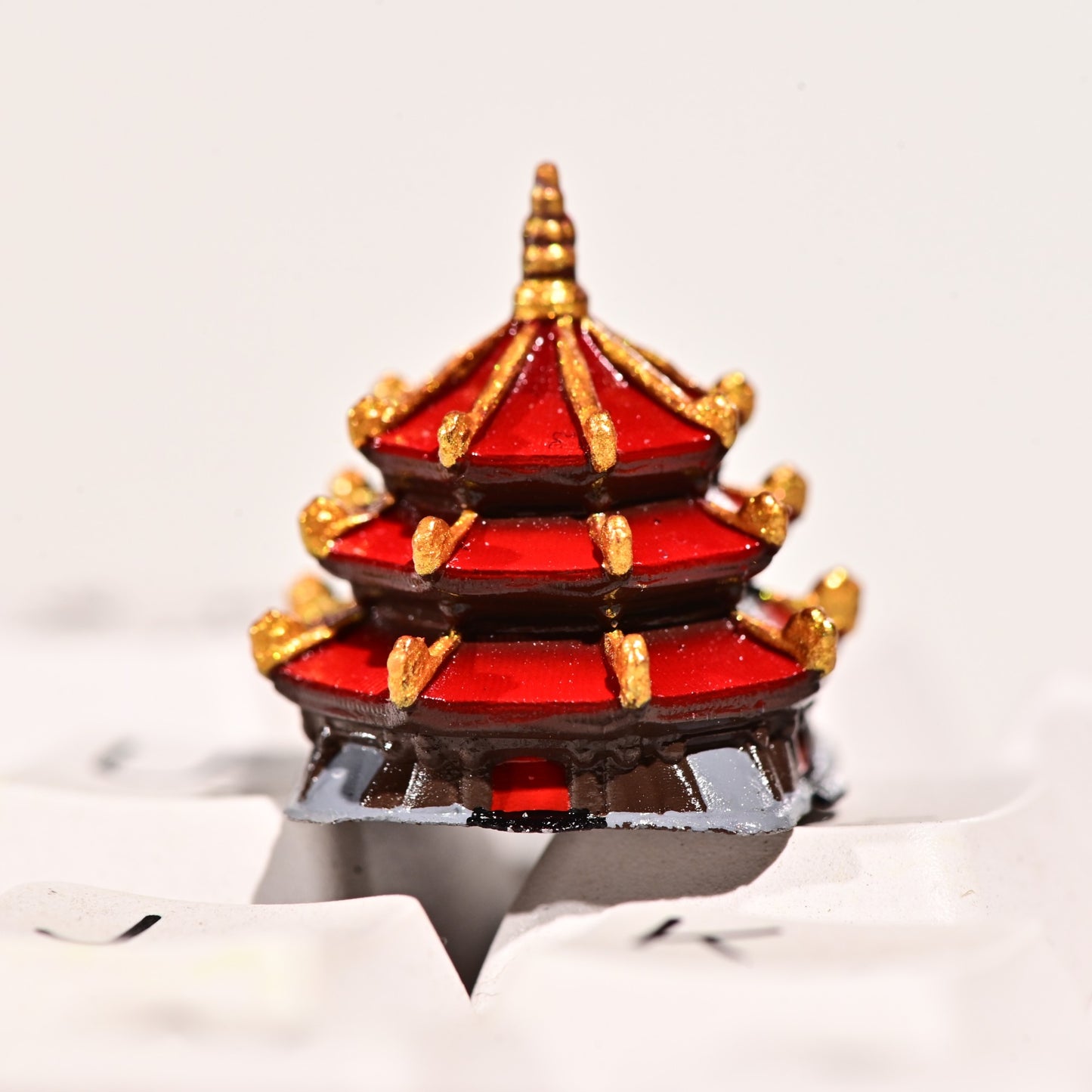 Keycap Red Temple and Pagoda | Artisan Mechanical Keycap