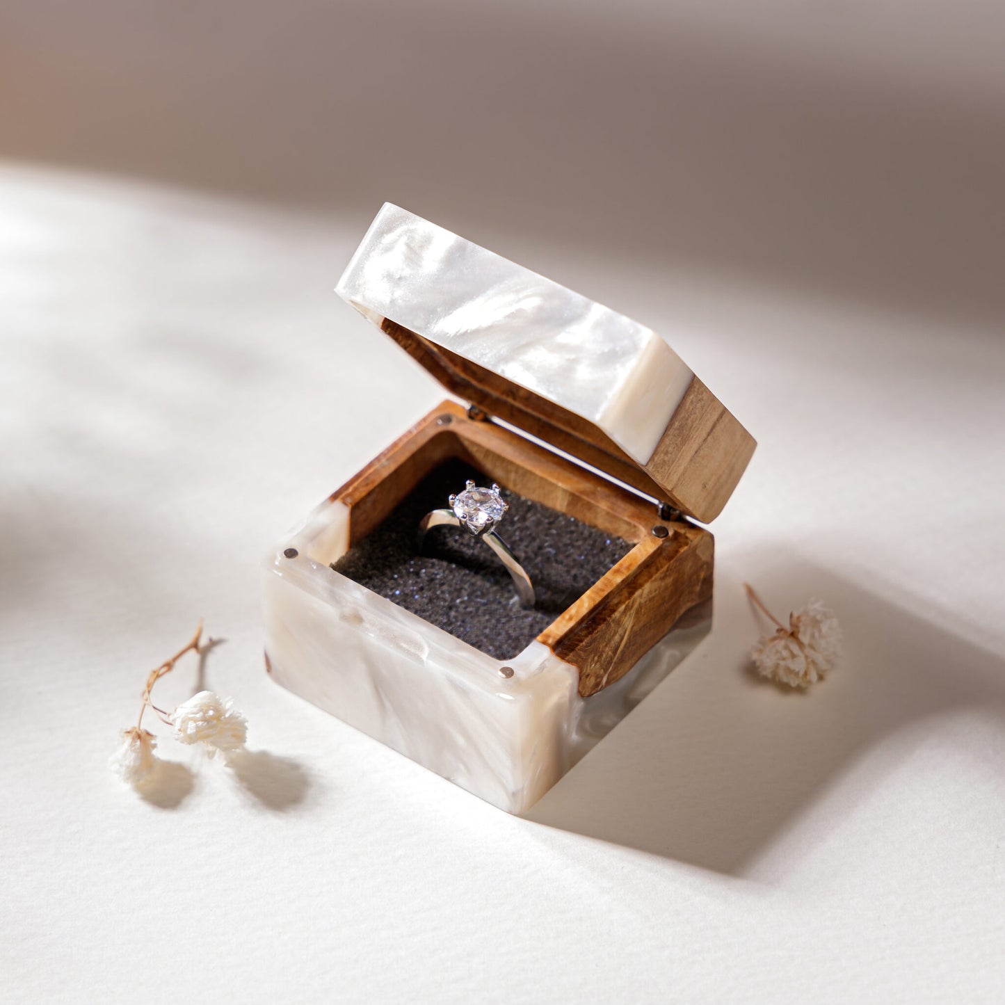 Engagement Custom Ring Box Gift for Bridal Square