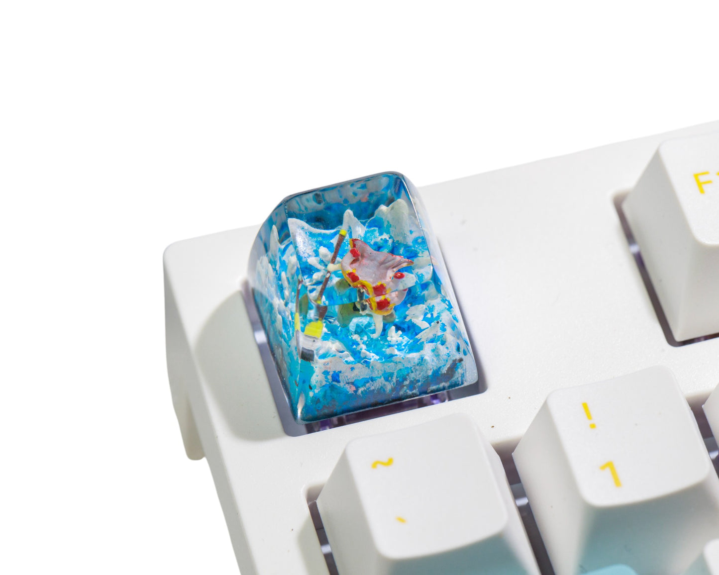 Keycap Whitebeard Blue Base | Artisan Mechanical Keycap
