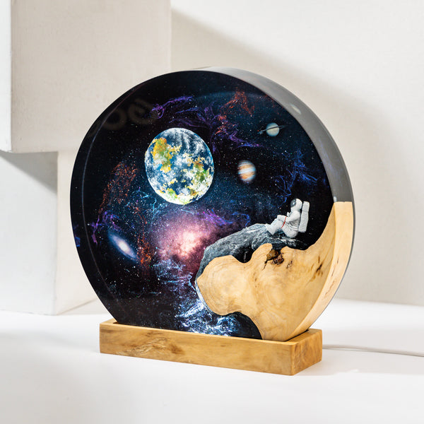 Interstellar Epoxy Lamp – Custom Night Light ground