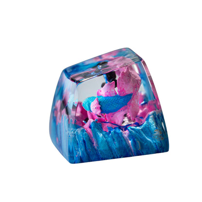 Keycap Koi Fish Blue Pink New 1U | Artisan Keycap