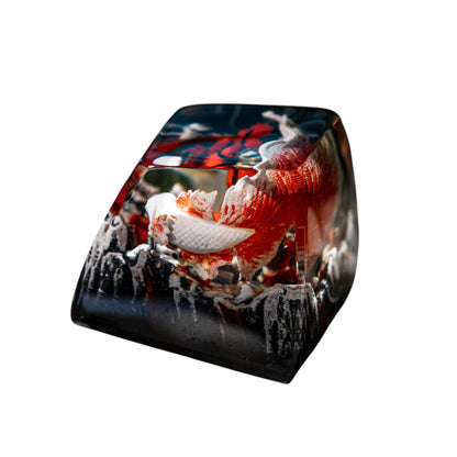 Keycap Koi Fish White Red New 1U
