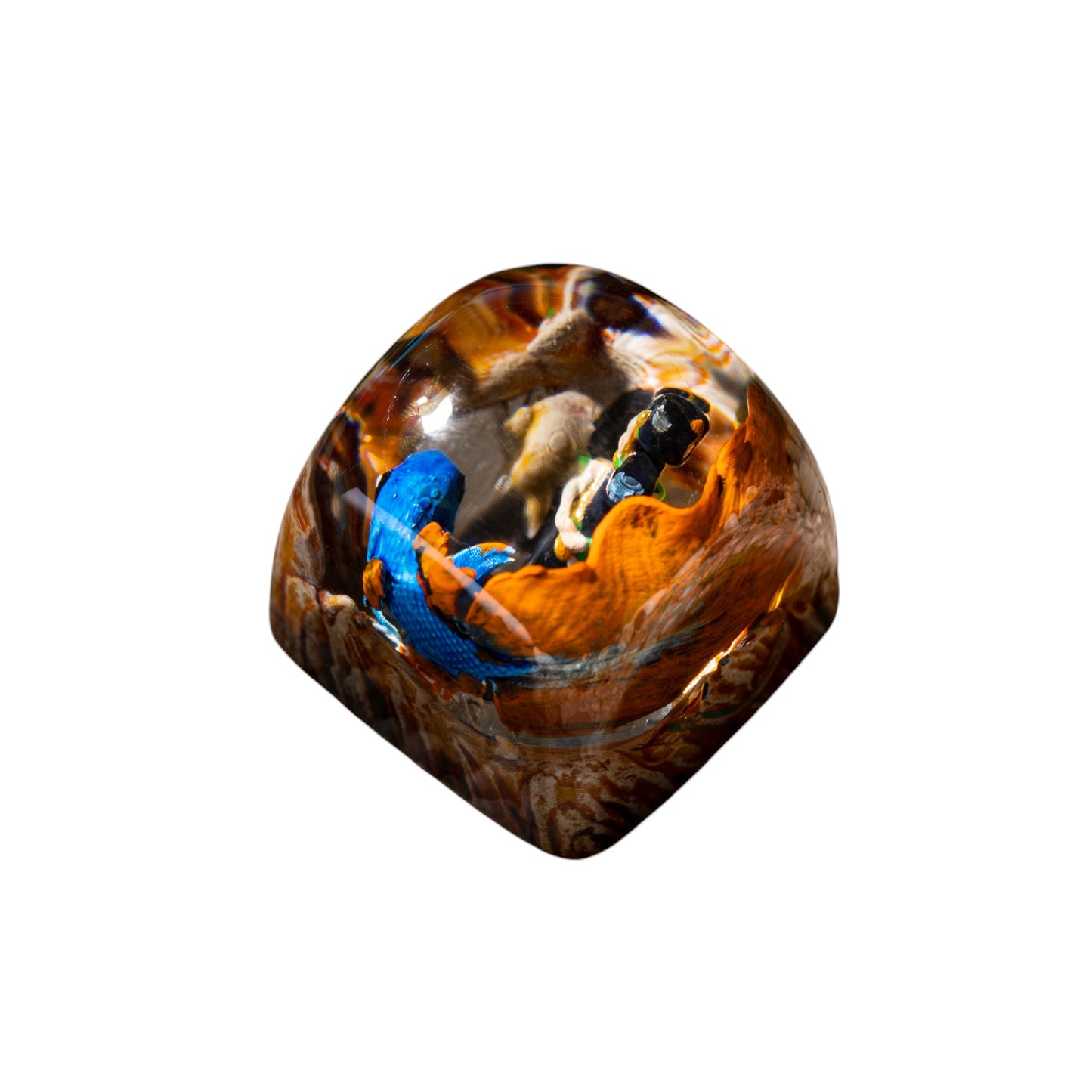 Keycap Koi Fish Blue Brown New 1U | Artisan Keycap