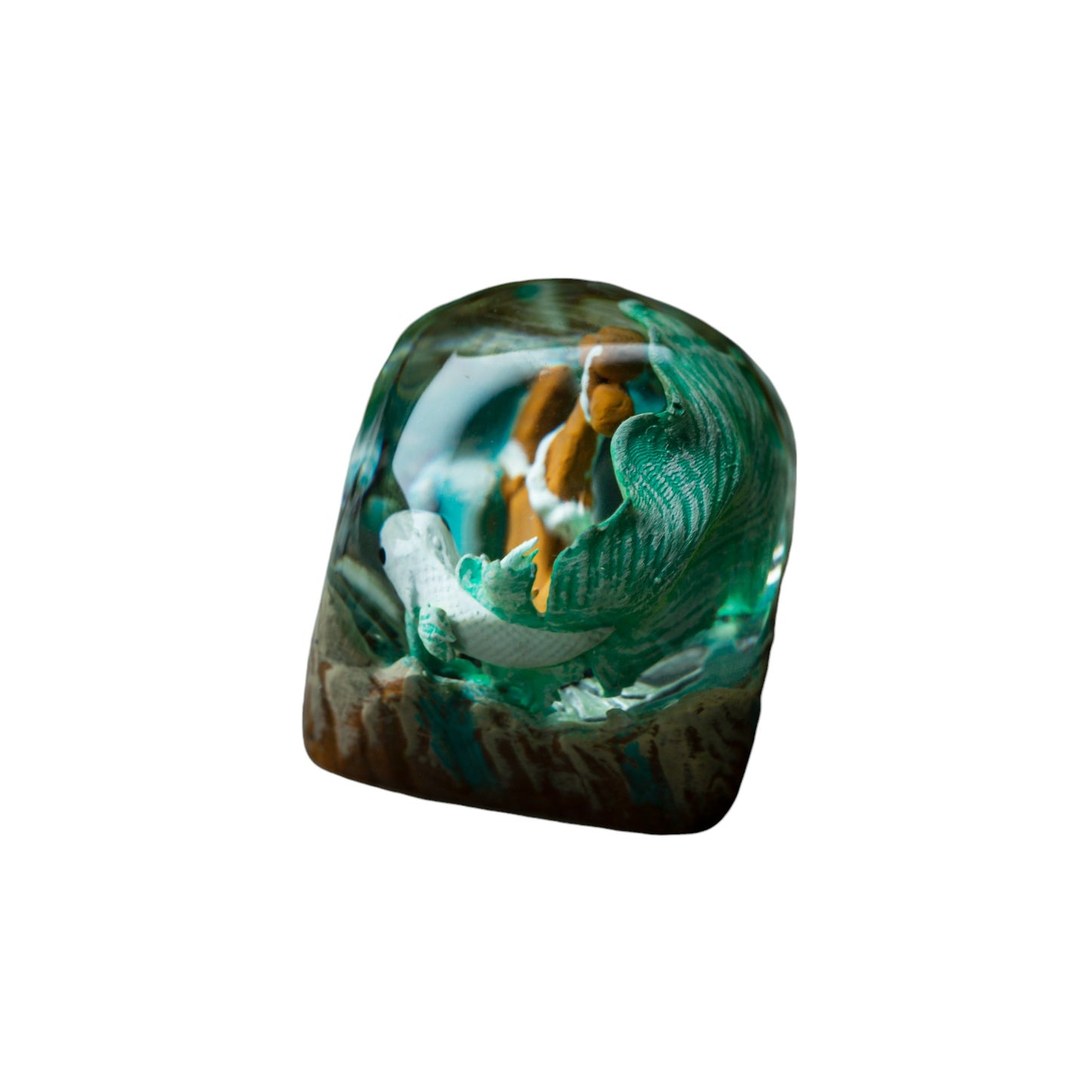 Keycap Koi Fish White Jade Blue New | Artisan Keycap
