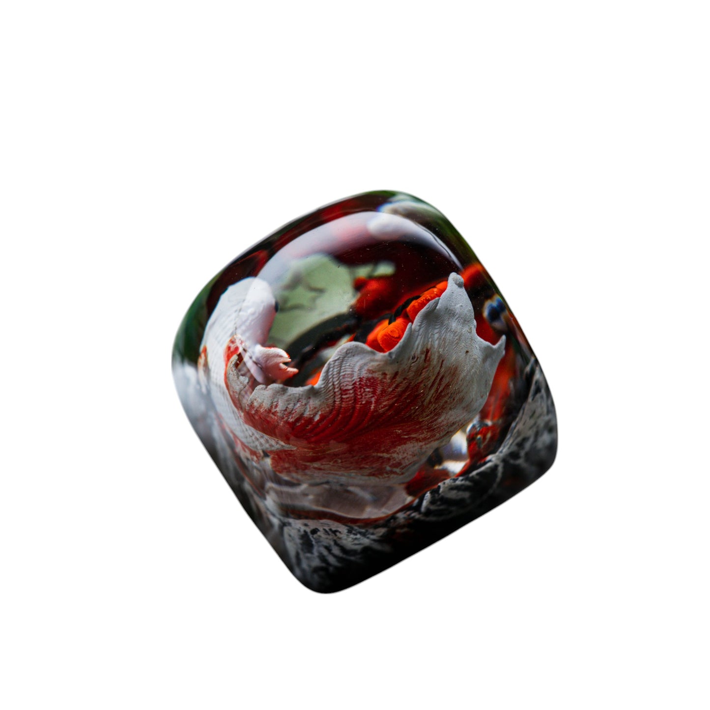 Keycap Koi Fish White Red New 1U