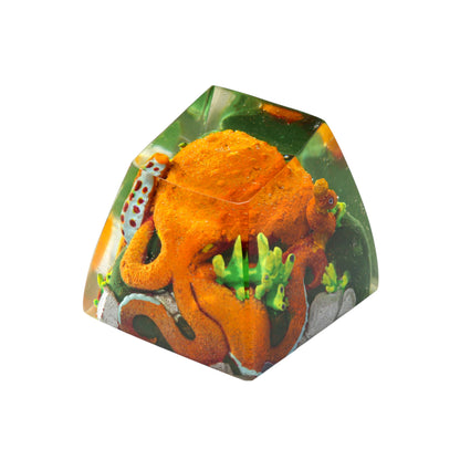 Keycap Octopus Orange | Artisan Mechanical Keycap