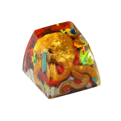 Keycap Octopus Gold | Artisan Mechanical Keycap