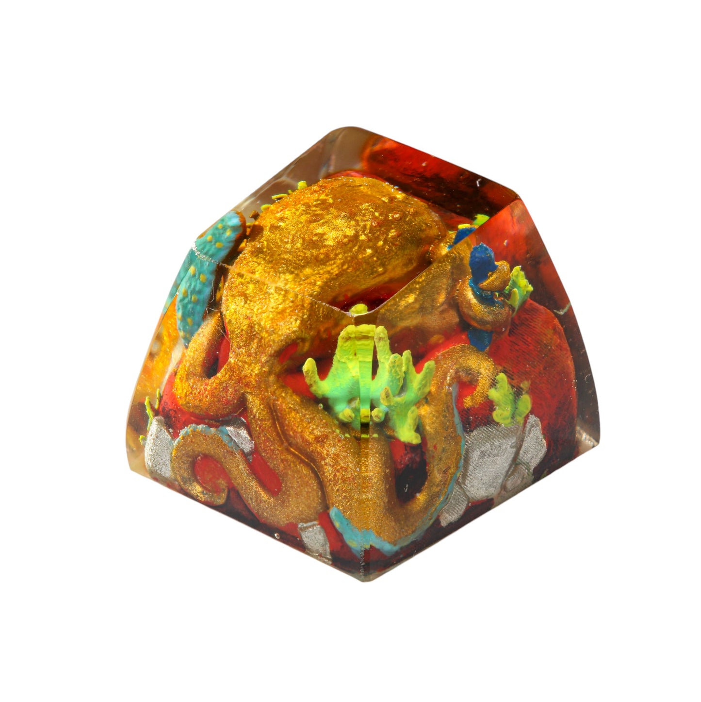 Keycap Octopus Gold | Artisan Mechanical Keycap