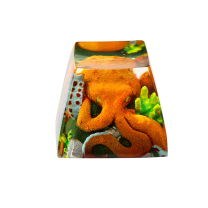 Keycap Octopus Orange | Artisan Mechanical Keycap