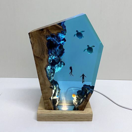 Ocean Art Epoxy Lamp – LY006-1