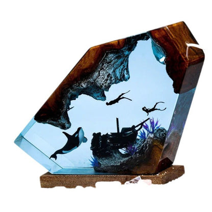 Serene Ocean Epoxy Lamp – LY023-1