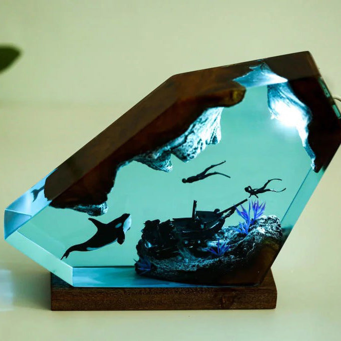 Serene Ocean Epoxy Lamp – LY023-1