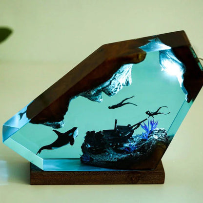 Serene Ocean Epoxy Lamp – LY023-1