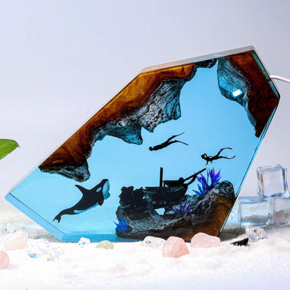 Serene Ocean Epoxy Lamp – LY023-1