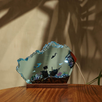 Blue Ocean Breath Epoxy Lamp – LY018-1