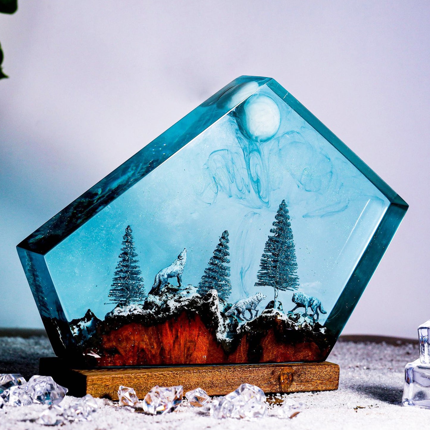 Mysterious Undersea Fossil Epoxy Lamp – LY016-1