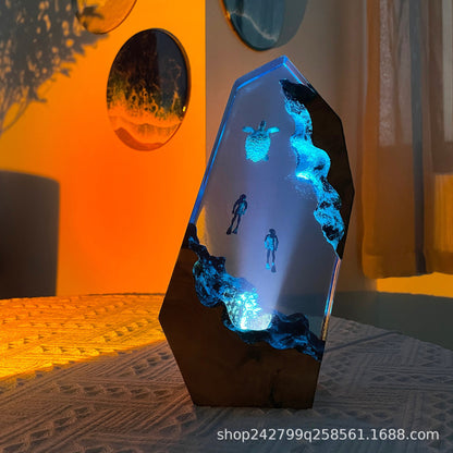 Mystical Deep-Sea Creature Epoxy Lamp – LY009-1