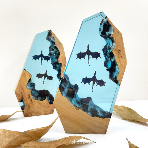 Ocean Crystal Epoxy Resin Lamp LY005-1