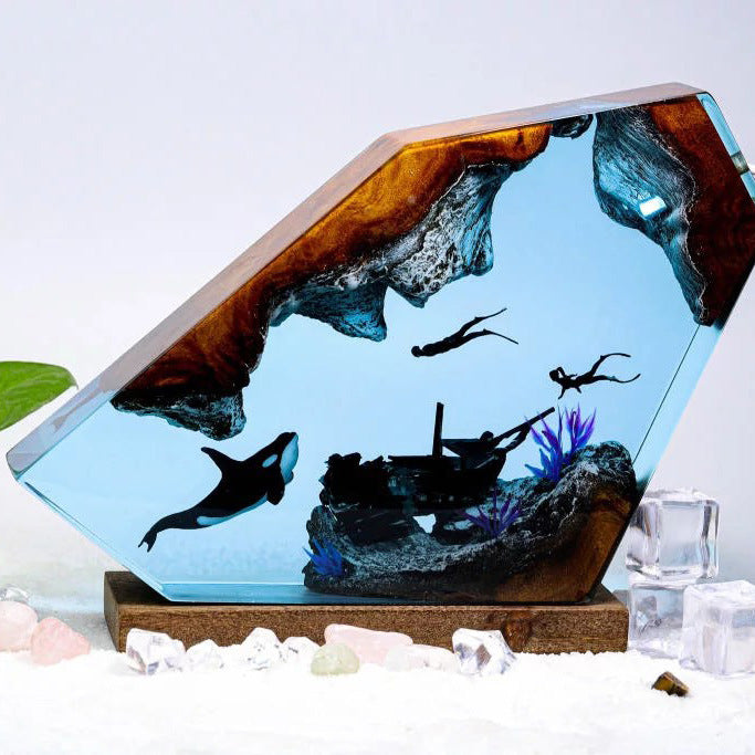 Serene Ocean Epoxy Lamp – LY023-1