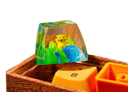 Keycap Pikachu Grass Waterfall | Artisan Mechanical Keycap