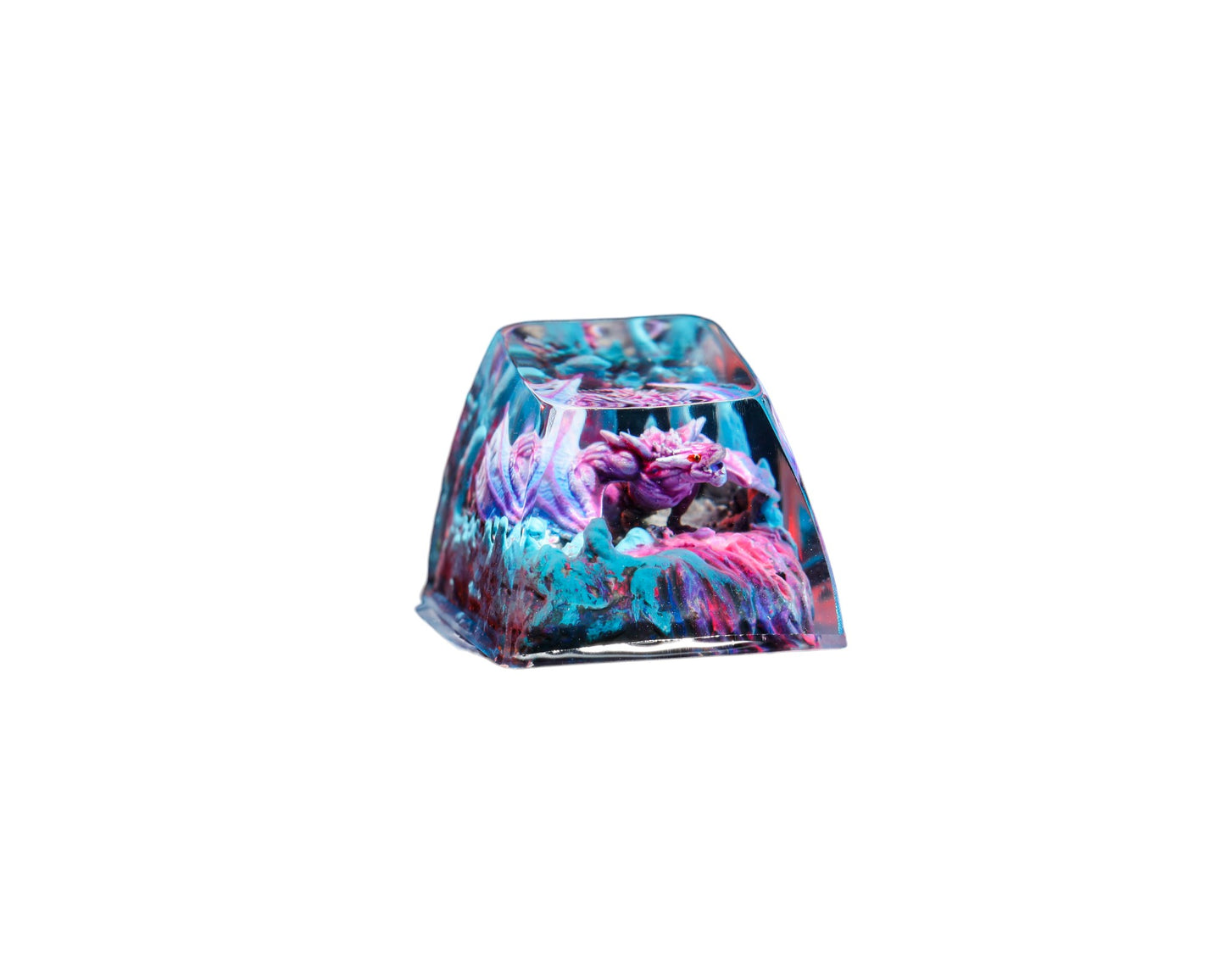 Keycap Purple Dragon Blue Base | Artisan Mechanical Keycap