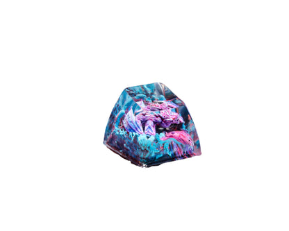Keycap Purple Dragon Blue Base | Artisan Mechanical Keycap