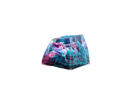 Keycap Purple Dragon Blue Base | Artisan Mechanical Keycap