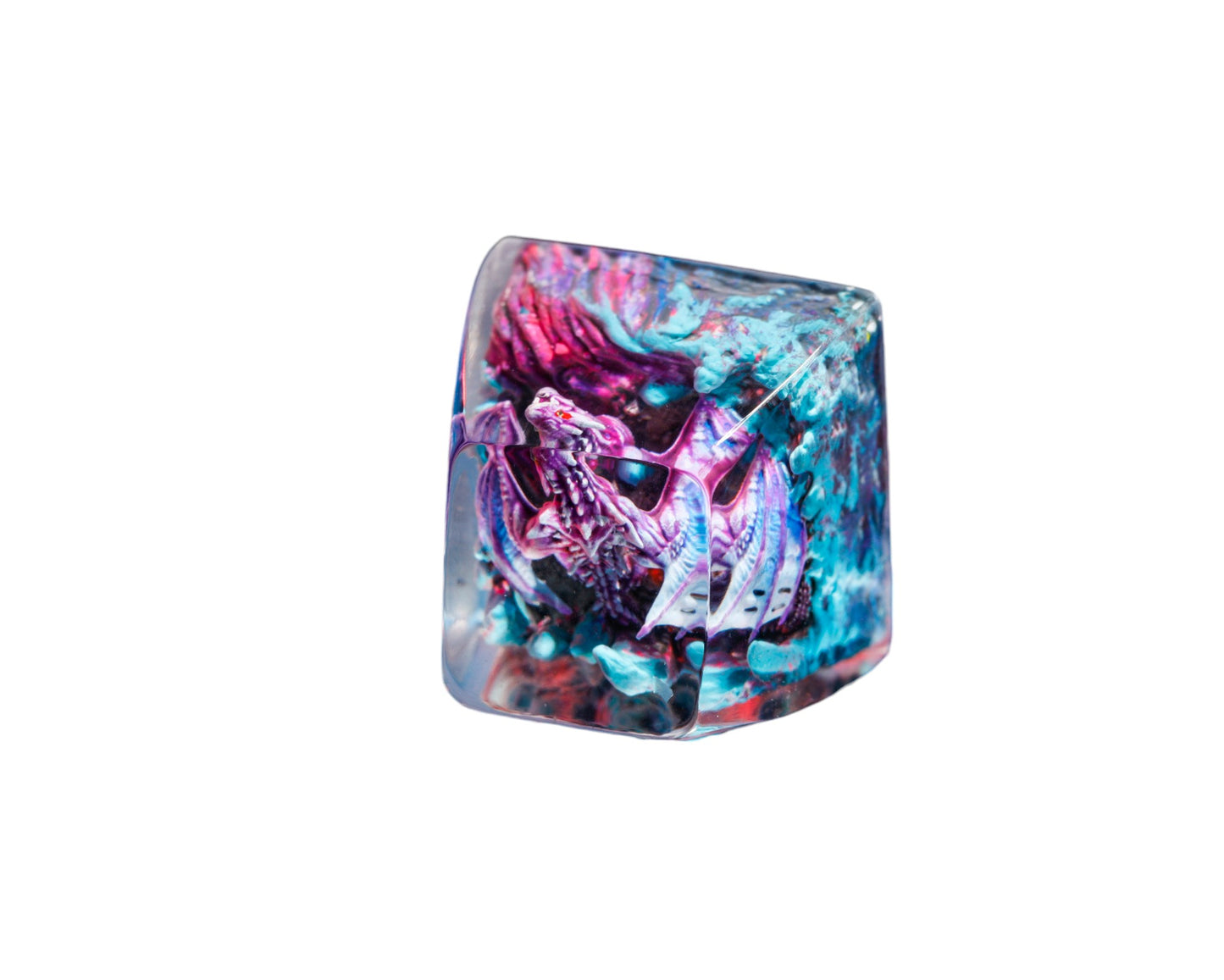 Keycap Purple Dragon Blue Base | Artisan Mechanical Keycap