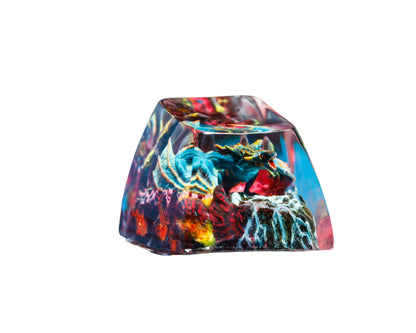 Keycap Blue Dragon Lightning Base | Artisan Keycap