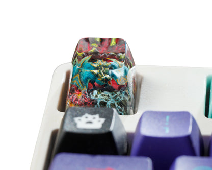 Keycap Blue Dragon Lightning Base | Artisan Keycap