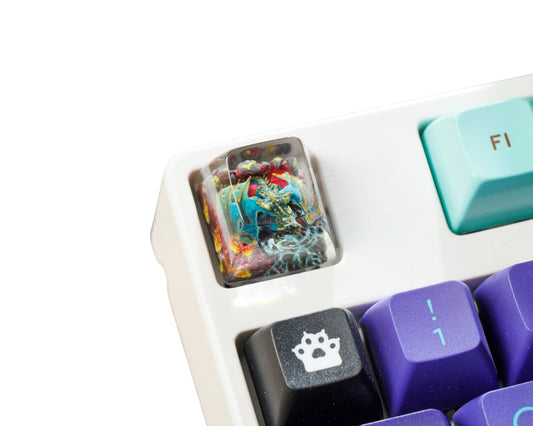 Keycap Blue Dragon Lightning Base | Artisan Keycap