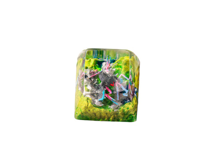 Keycap Garchomp Grass Waterfall | Artisan Mechanical Keycap