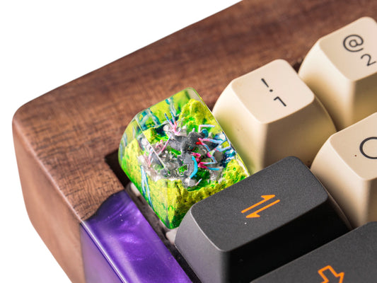 Keycap Garchomp Grass Waterfall | Artisan Mechanical Keycap