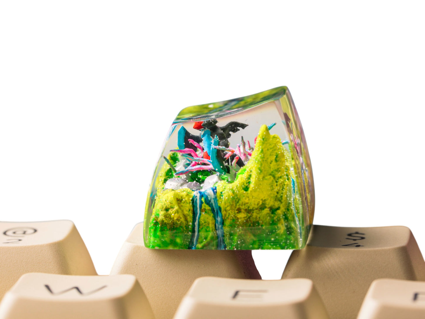 Keycap Garchomp Grass Waterfall | Artisan Mechanical Keycap